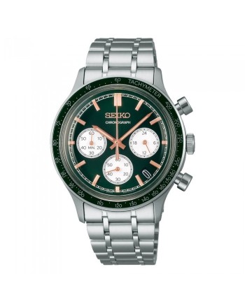 Cronografo Seiko Classic Quadrante Verde Cinturino Acciaio