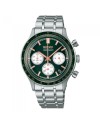 Seiko Classic Chronograph Green Dial Steel Strap