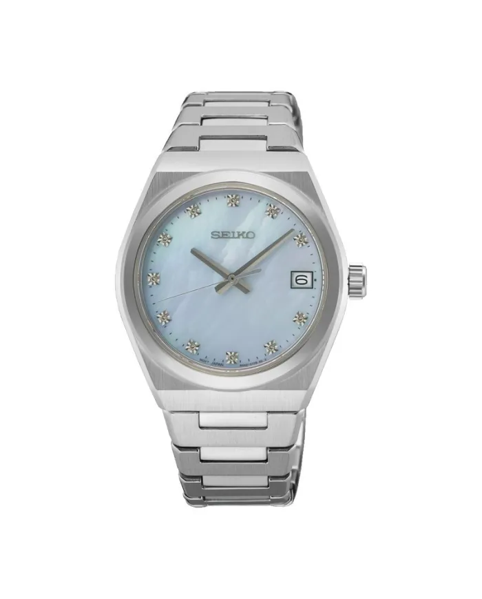 Montre Seiko Classic Cadran en nacre avec diamants