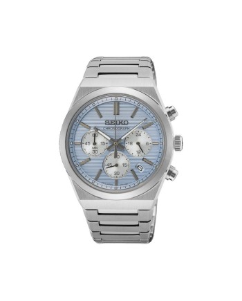 Seiko Sport Chronograph Light Blue Dial Steel Strap