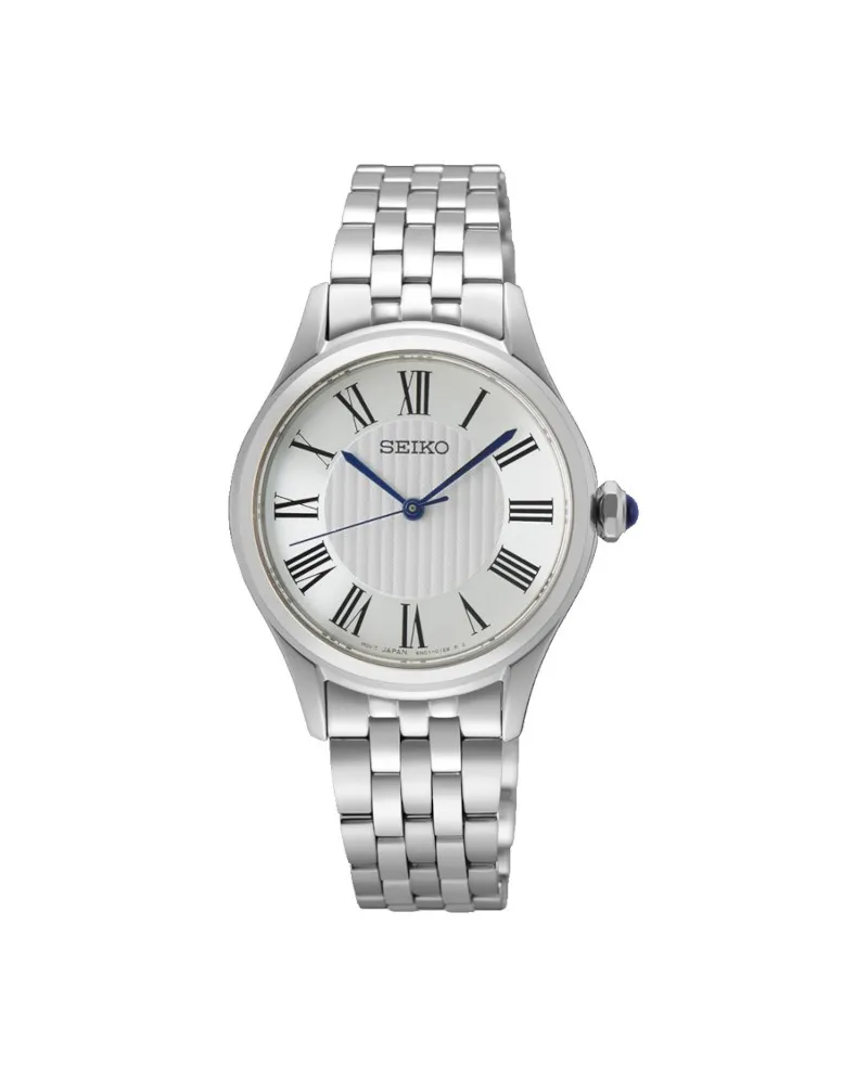 Montre Seiko Classic avec cadran argenté et bracelet en acier