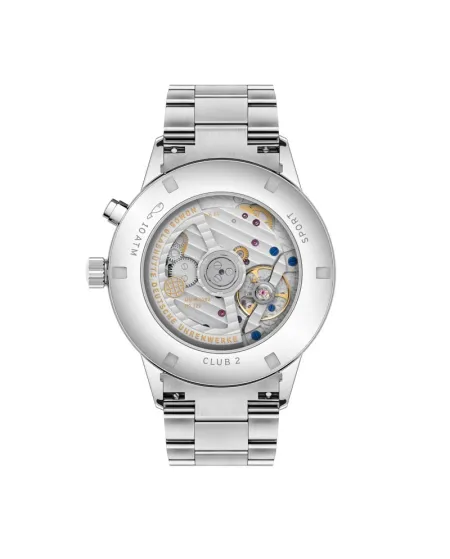 Montre Nomos Glashütte Club Sport Neomatik World Time bleue