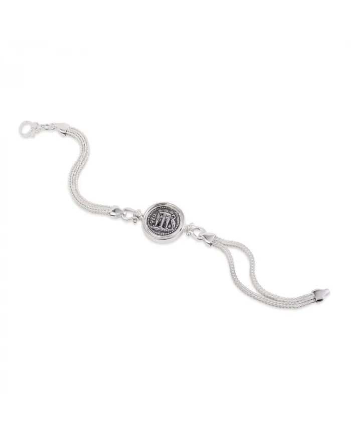 Bracciale Gerardo Sacco in Argento con Moneta