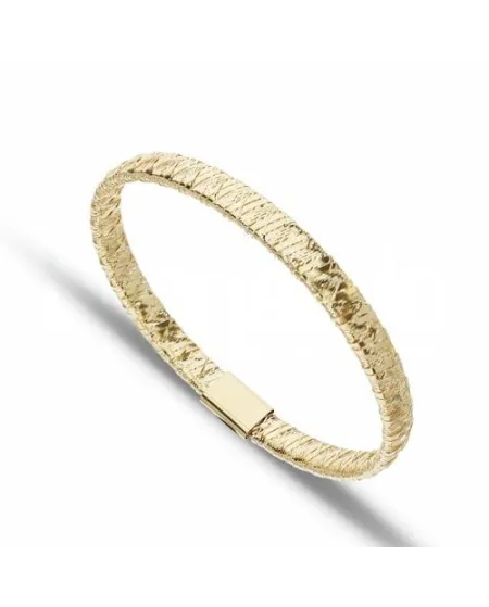 Bracciale Elastico Casella Gioielli in Oro Giallo 5 mm