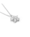 Collana Leo Pizzo in Oro Bianco con Fiore di Diamanti Bianchi