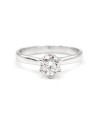 Casella Gioielli White Gold Solitaire Ring with Diamond