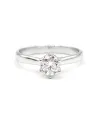 Casella Gioielli White Gold Solitaire Ring with Diamond