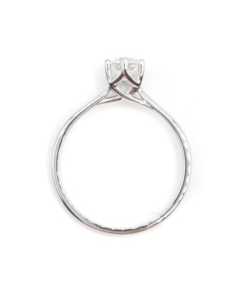 Bague solitaire en or blanc avec diamant Casella Gioielli
