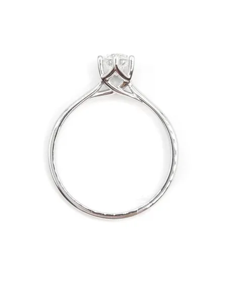 Casella Gioielli White Gold Solitaire Ring with Diamond