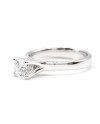 Casella Gioielli White Gold Solitaire Ring with Diamond