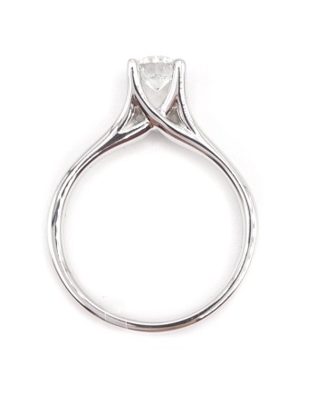 Casella Gioielli White Gold Solitaire Ring with Diamond