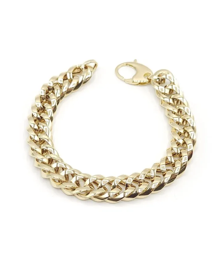 Bracciale Casella Gioielli in Oro Giallo con Maglia Groumette