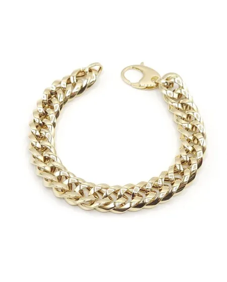 Bracciale Casella Gioielli in Oro Giallo con Maglia Groumette