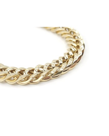 Bracelet Casella Gioielli en or jaune avec maillon Groumette