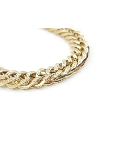Bracciale Casella Gioielli in Oro Giallo con Maglia Groumette