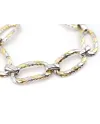 Bracelet Casella Gioielli en or bicolore à larges maillons entrelacés