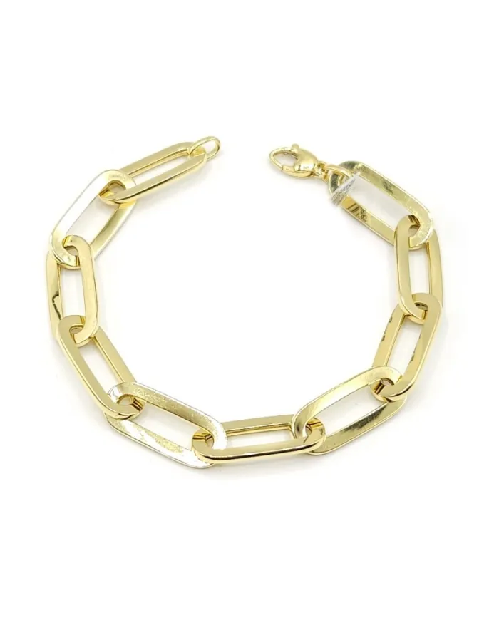 Bracelet Casella Gioielli en or jaune avec maillons ovales