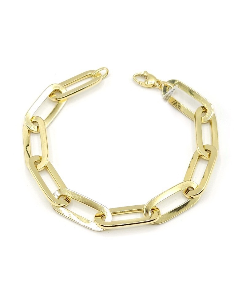 Bracelet Casella Gioielli en or jaune avec maillons ovales