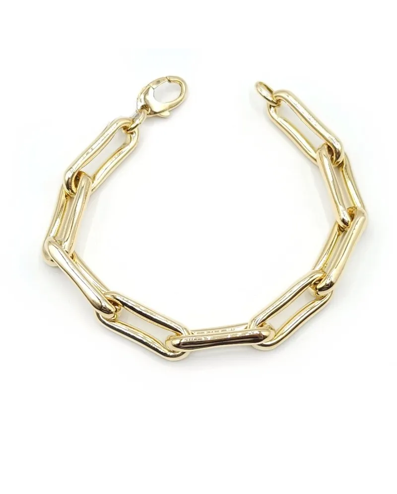 Bracelet Casella Gioielli en or jaune avec maillons ovales
