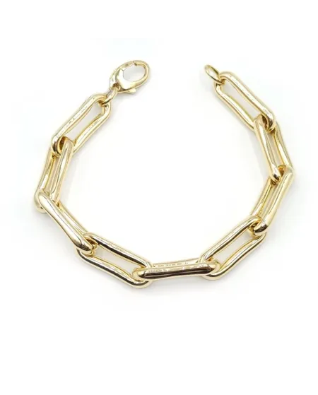 Bracelet Casella Gioielli en or jaune avec maillons ovales