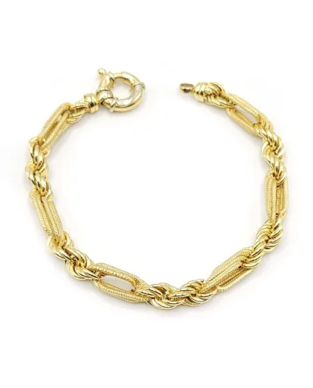 Casella Gioielli Yellow Gold Bracelet with Intertwined Links