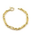 Bracciale Casella Gioielli in Oro Giallo con Maglie Intrecciate