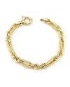 Bracelet Casella Gioielli en or jaune avec maillons entrelacés