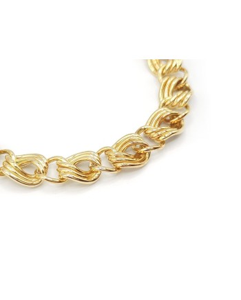 Bracciale Casella Gioielli in Oro Giallo con Maglie Intrecciate