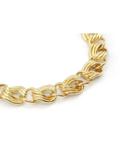 Bracelet Casella Gioielli en or jaune avec maillons entrelacés