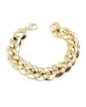 Bracelet Casella Gioielli en or jaune avec maillon Groumette