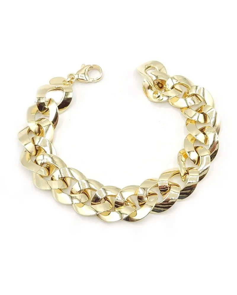 Bracciale Casella Gioielli in Oro Giallo con Maglia Groumette