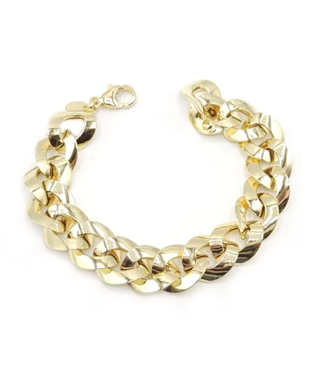 Bracciale Casella Gioielli in Oro Giallo con Maglia Groumette