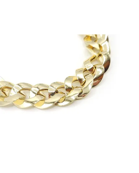 Bracelet Casella Gioielli en or jaune avec maillon Groumette