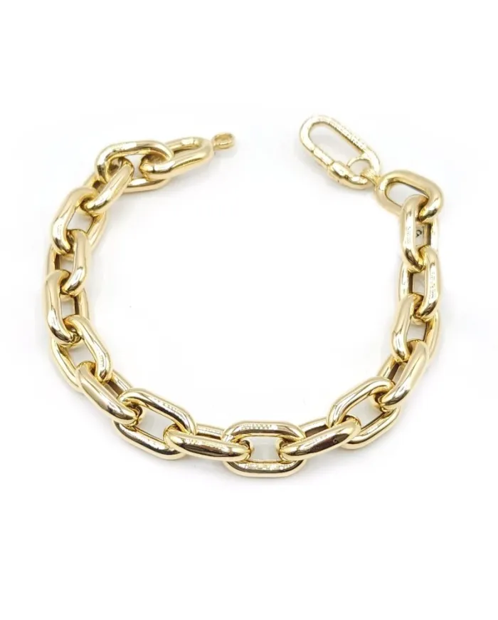 Bracciale Casella Gioielli in Oro Giallo con Maglie Ovali