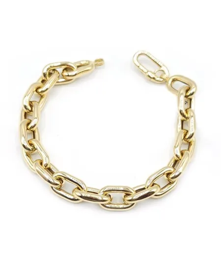 Bracelet Casella Gioielli en or jaune avec maillons ovales