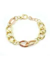 Bracelet Casella Gioielli en or bicolore à maillons larges