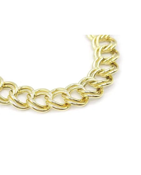 Bracelet Casella Gioielli en or jaune avec maillons entrelacés