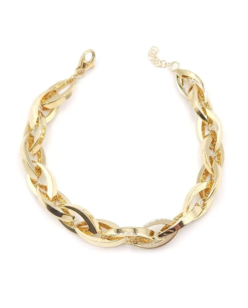 Casella Gioielli Yellow Gold Bracelet with Wide Links
