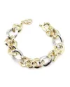 Bracelet Casella Gioielli en or bicolore à maillons larges