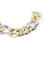 Bracciale Casella Gioielli in Oro Bicolore con Maglie Larghe