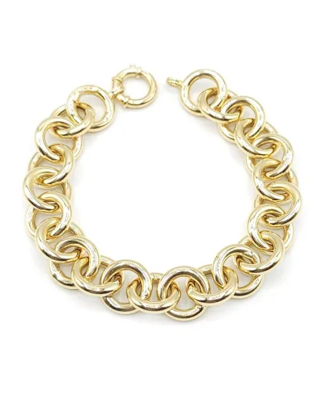 Casella Gioielli Yellow Gold Bracelet with Round Links