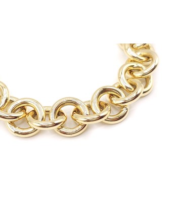 Bracciale Casella Gioielli in Oro Giallo con Maglie Tonde