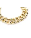 Bracelet Casella Gioielli en or jaune avec maillon Groumette