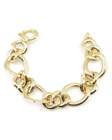 Casella Gioielli Yellow Gold Bracelet with Wide Links