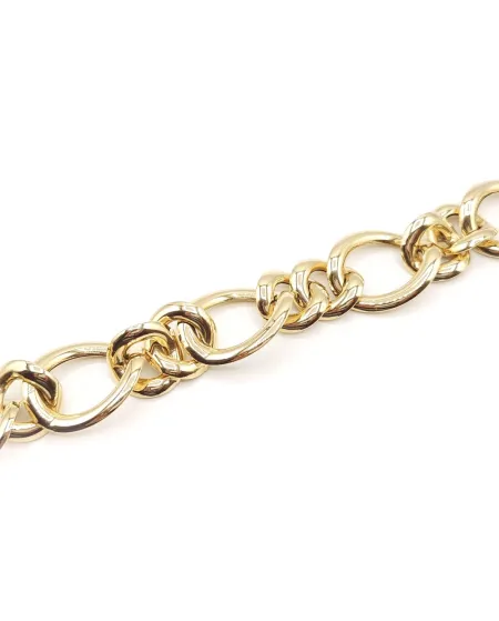 Bracelet Casella Gioielli en or jaune à maillons larges