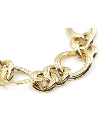Casella Gioielli Yellow Gold Bracelet with Wide Links