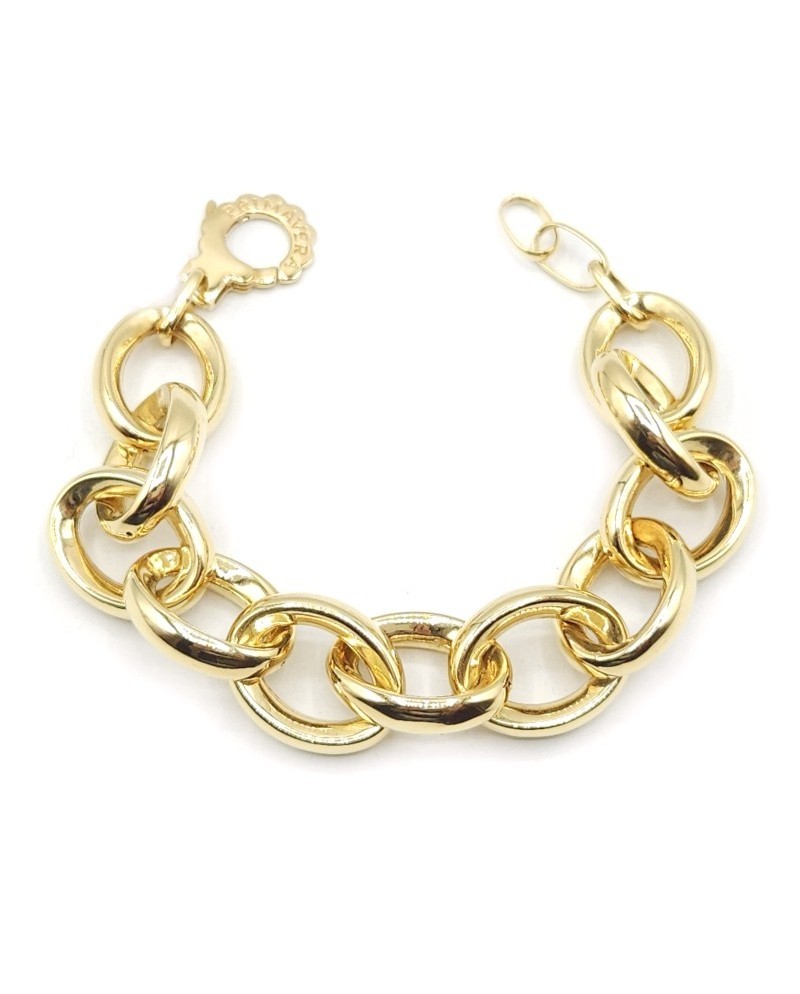 Bracelet Casella Gioielli en or jaune avec maillons ovales