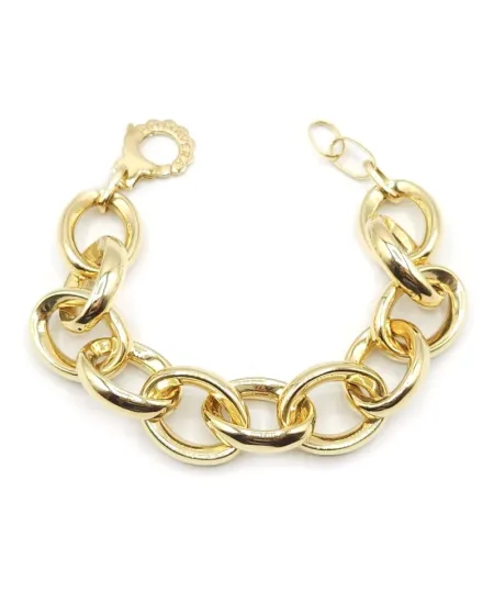 Bracciale Casella Gioielli in Oro Giallo con Maglie Ovali