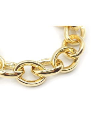 Bracciale Casella Gioielli in Oro Giallo con Maglie Ovali