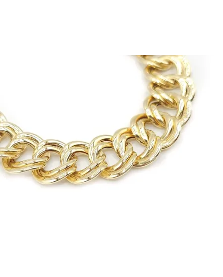 Bracciale Casella Gioielli in Oro Giallo con Maglie Intrecciate